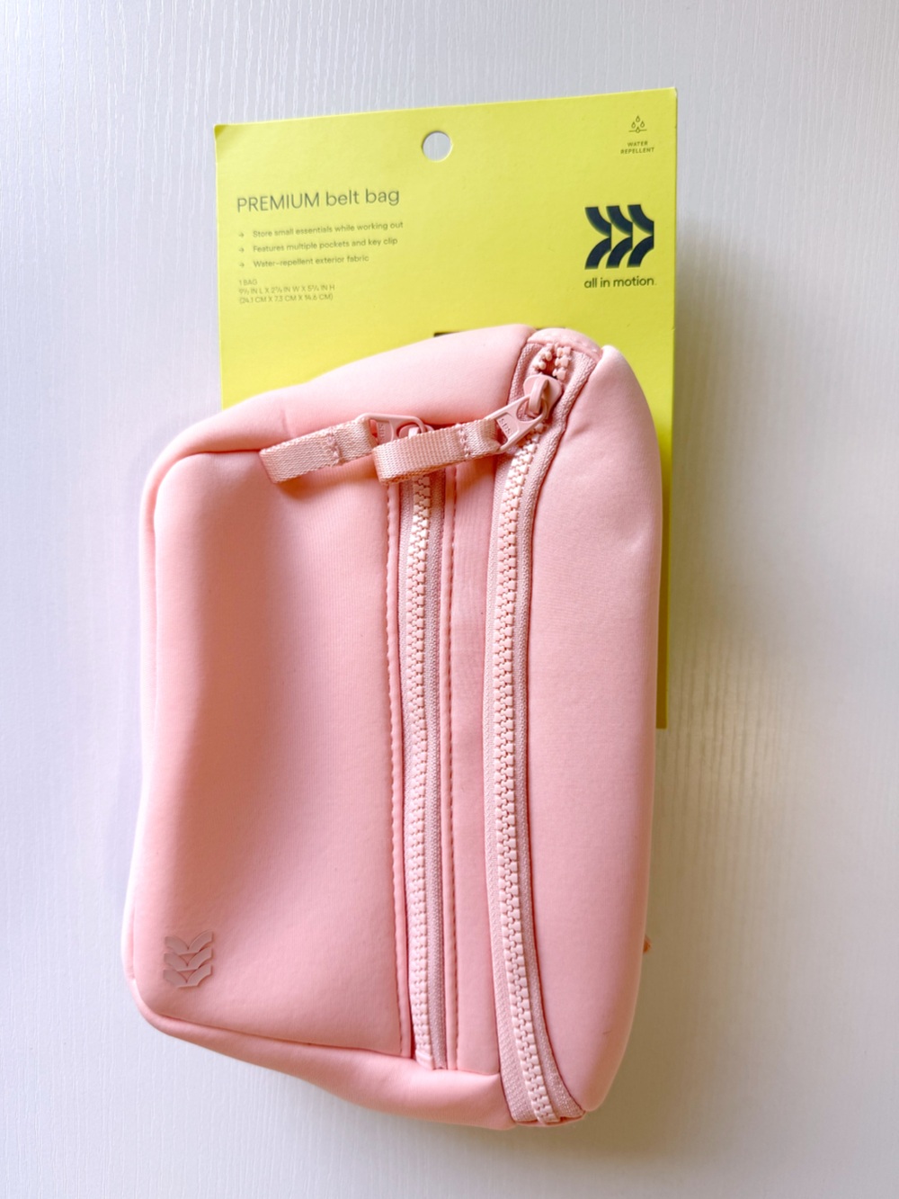 All in Motion | Premium Faux Neoprene Belt Bag Fanny Pack Blush Ballerina Pink